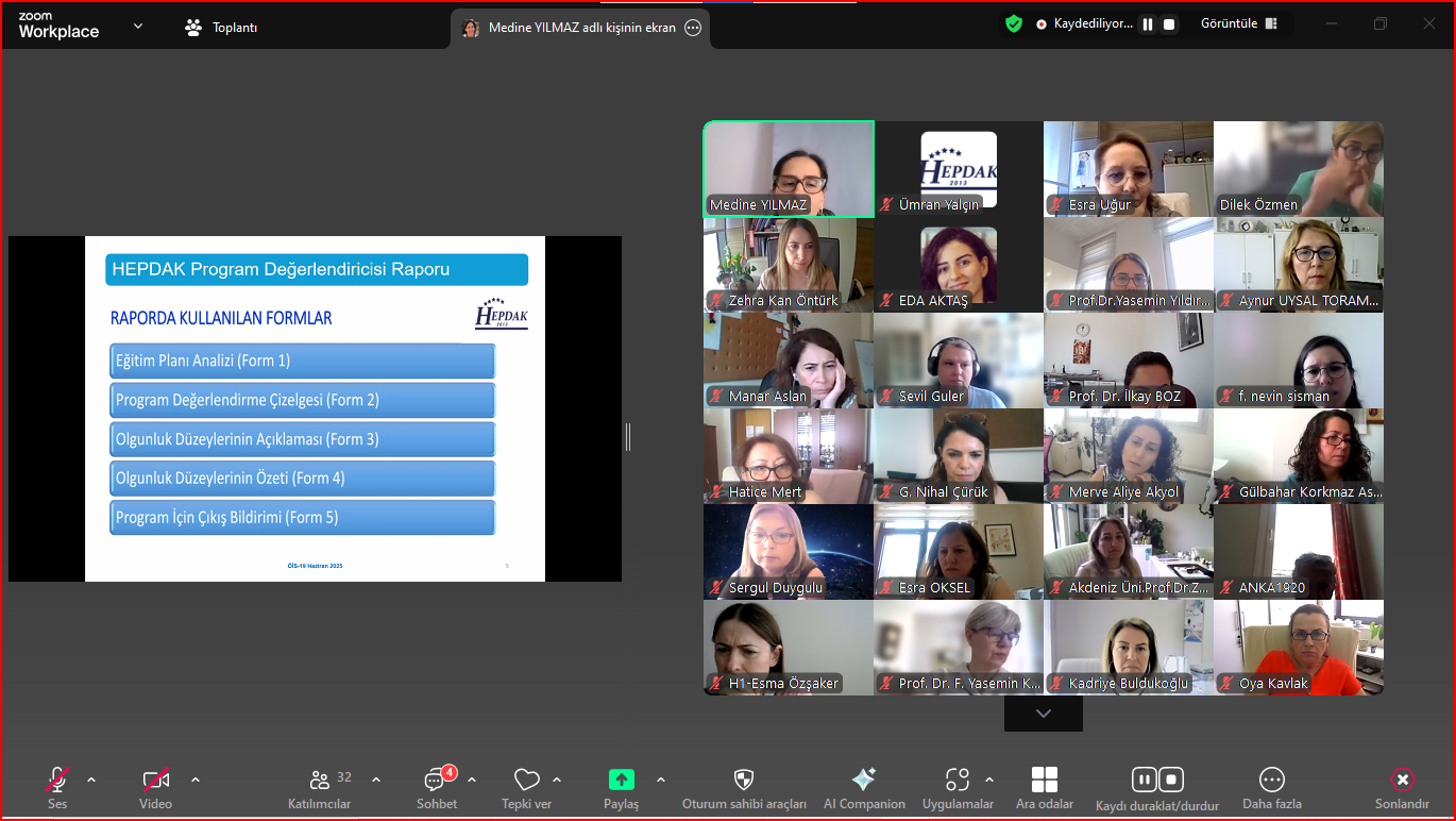 2025 HEPDAK Değerlendirme Takım Üyeleri Toplantısı