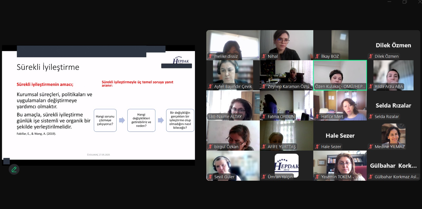HEPDAK Değerlendirici Eğitimi (Tazelenme) Çalıştayı Düzenledi (27 Mayıs 2025)